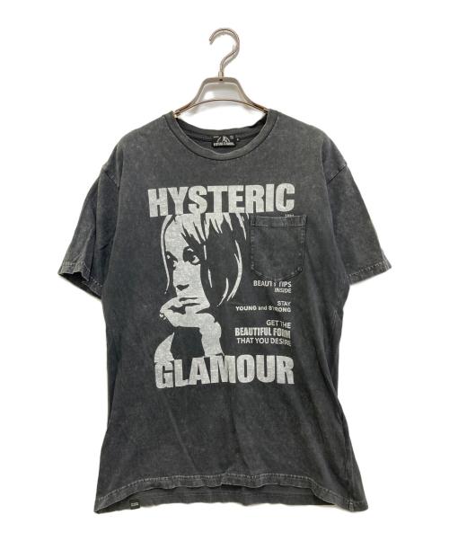 Hysteric Glamour（ヒステリックグラマー）Hysteric Glamour (ヒステリックグラマー) プリントTシャツ　02172CT17 グレー サイズ:Sの古着・服飾アイテム