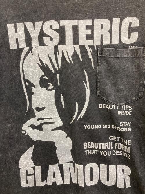 Hysteric Glamour（ヒステリックグラマー）Hysteric Glamour (ヒステリックグラマー) プリントTシャツ　02172CT17 グレー サイズ:Sの古着・服飾アイテム