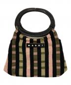 MARNIマルニ）の古着「MARNI MARKET BOAT BAG」｜ピンク×ブラック