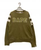 A BATHING APEアベイシングエイプ）の古着「ロゴスウェット」｜オリーブ