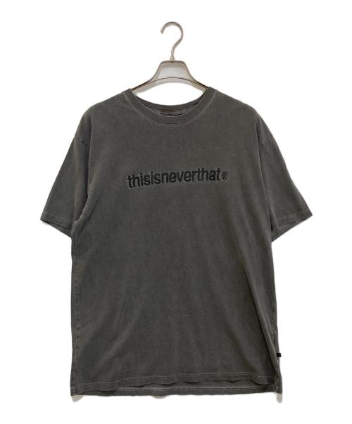 thisisneverthat（ディスイズネバーザット）thisisneverthat (ディスイズネバーザット) プリントロゴTシャツ グレー サイズ:Lの古着・服飾アイテム