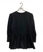 BORDERS at BALCONYボーダーズアットバルコニー）の古着「SWEAT PEPLUM TOP」｜ブラック