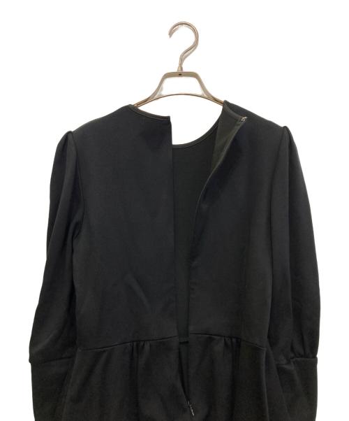 BORDERS at BALCONY（ボーダーズアットバルコニー）BORDERS at BALCONY (ボーダーズアットバルコニー) SWEAT PEPLUM TOP ブラック サイズ:36の古着・服飾アイテム