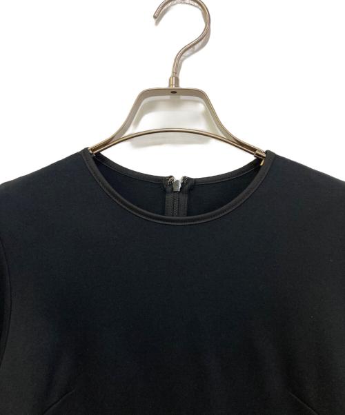 BORDERS at BALCONY（ボーダーズアットバルコニー）BORDERS at BALCONY (ボーダーズアットバルコニー) SWEAT PEPLUM TOP ブラック サイズ:36の古着・服飾アイテム