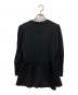 BORDERS at BALCONY (ボーダーズアットバルコニー) SWEAT PEPLUM TOP ブラック サイズ:36：10000円