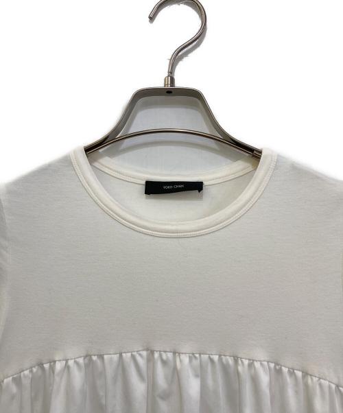 YOKO CHAN（ヨーコチャン）YOKO CHAN (ヨーコチャン) ギャザーカットソー　YCT-221-042 ホワイト サイズ:36の古着・服飾アイテム