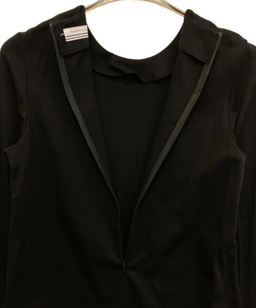 BORDERS at BALCONY（ボーダーズアットバルコニー）BORDERS at BALCONY (ボーダーズアットバルコニー) RUFFLED CUFF TEE BD1921-2B-53 ブラック サイズ:38の古着・服飾アイテム