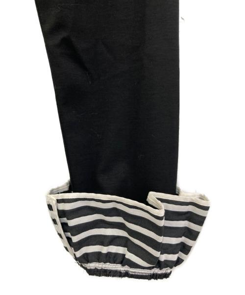 BORDERS at BALCONY（ボーダーズアットバルコニー）BORDERS at BALCONY (ボーダーズアットバルコニー) RUFFLED CUFF TEE BD1921-2B-53 ブラック サイズ:38の古着・服飾アイテム