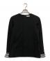 BORDERS at BALCONY（ボーダーズアットバルコニー）の古着「RUFFLED CUFF TEE BD1921-2B-53」｜ブラック