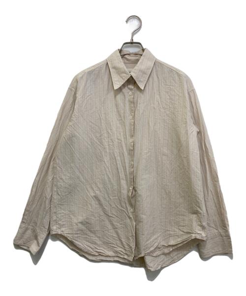 Ernie Palo（アーニーパロ）Ernie Palo (アーニーパロ) Silk Cotton Stripe Shirt ベージュ サイズ:38の古着・服飾アイテム