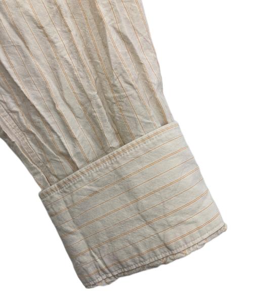 Ernie Palo（アーニーパロ）Ernie Palo (アーニーパロ) Silk Cotton Stripe Shirt ベージュ サイズ:38の古着・服飾アイテム