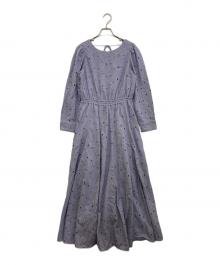 ne quittez pas（ヌキテパ）の古着「カットワークワンピース」｜パープル