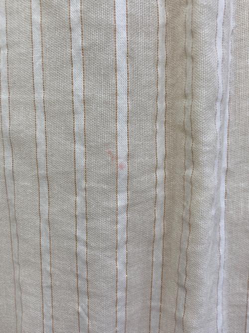 ne quittez pas（ヌキテパ）ne quittez pas (ヌキテパ) Cotton LurexStripe FrillSleeveDress アイボリー サイズ:不明(実寸をご参考下さい)の古着・服飾アイテム
