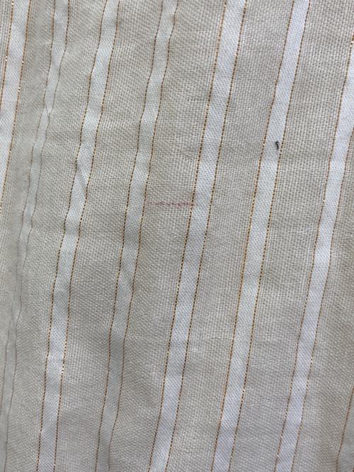 ne quittez pas（ヌキテパ）ne quittez pas (ヌキテパ) Cotton LurexStripe FrillSleeveDress アイボリー サイズ:不明(実寸をご参考下さい)の古着・服飾アイテム