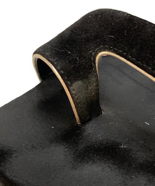 HERMES（エルメス）HERMES (エルメス) スエードストラップサンダル ブラック サイズ:37の古着・服飾アイテム