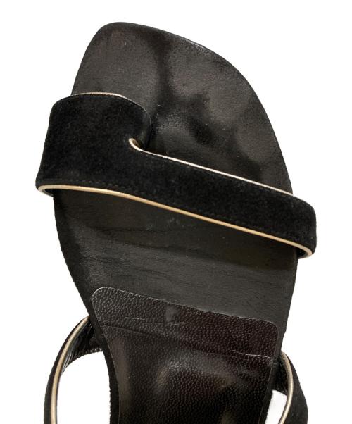 HERMES（エルメス）HERMES (エルメス) スエードストラップサンダル ブラック サイズ:37の古着・服飾アイテム