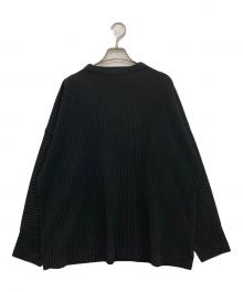 HOMME PLISSE ISSEY MIYAKE（オム プリッセ イッセイ ミヤケ）の古着「MC November プリーツカットソー　HP43JK122」｜ブラック