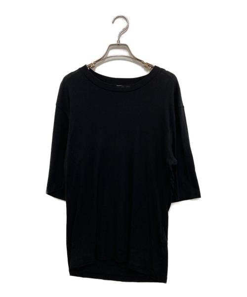 ami（アミ）ami (アミ) ライトフルイドジャージーTシャツ ブラック サイズ:Lの古着・服飾アイテム