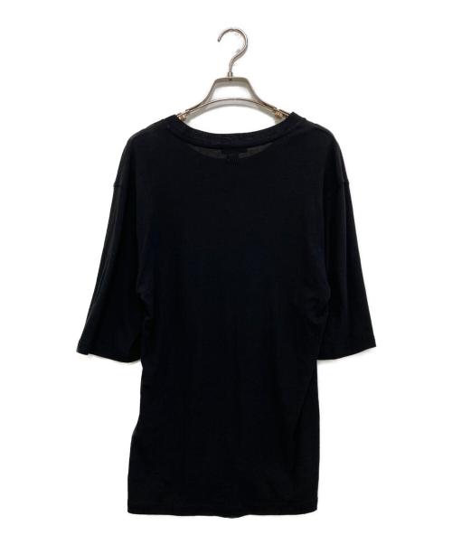 ami（アミ）ami (アミ) ライトフルイドジャージーTシャツ ブラック サイズ:Lの古着・服飾アイテム