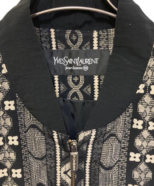 Yves Saint Laurent（イヴサンローラン）Yves Saint Laurent (イヴサンローラン) 総柄古着ブルゾン ブラック サイズ:-(実寸参照)の古着・服飾アイテム