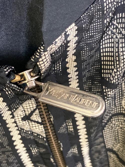Yves Saint Laurent（イヴサンローラン）Yves Saint Laurent (イヴサンローラン) 総柄古着ブルゾン ブラック サイズ:-(実寸参照)の古着・服飾アイテム