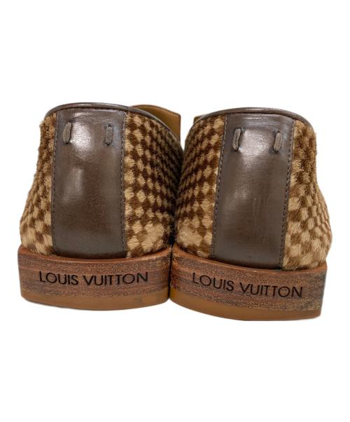 LOUIS VUITTON（ルイ ヴィトン）LOUIS VUITTON (ルイ ヴィトン) ダミエハラコローファー ブラウン サイズ:7 1/2の古着・服飾アイテム