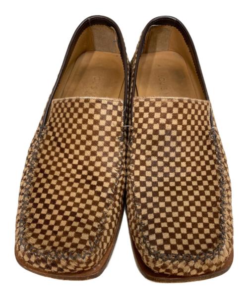 LOUIS VUITTON（ルイ ヴィトン）LOUIS VUITTON (ルイ ヴィトン) ダミエハラコローファー ブラウン サイズ:7 1/2の古着・服飾アイテム