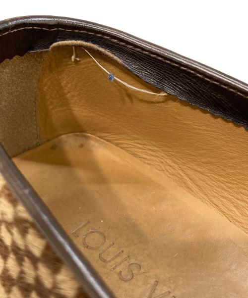 LOUIS VUITTON（ルイ ヴィトン）LOUIS VUITTON (ルイ ヴィトン) ダミエハラコローファー ブラウン サイズ:7 1/2の古着・服飾アイテム