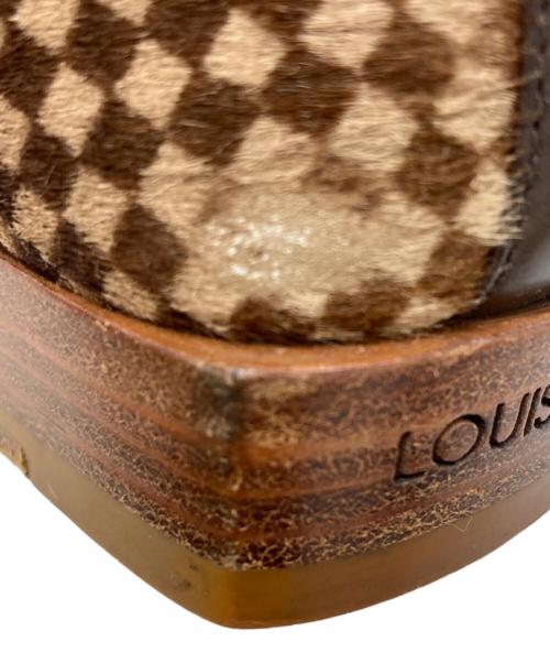 LOUIS VUITTON（ルイ ヴィトン）LOUIS VUITTON (ルイ ヴィトン) ダミエハラコローファー ブラウン サイズ:7 1/2の古着・服飾アイテム