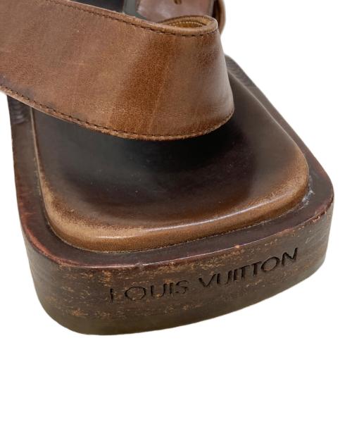 LOUIS VUITTON（ルイ ヴィトン）LOUIS VUITTON (ルイ ヴィトン) ダミエハラコサンダル ブラウン サイズ:81/2の古着・服飾アイテム
