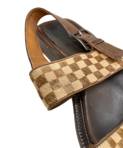 LOUIS VUITTON（ルイ ヴィトン）LOUIS VUITTON (ルイ ヴィトン) ダミエハラコサンダル ブラウン サイズ:81/2の古着・服飾アイテム