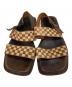 中古・古着 LOUIS VUITTON (ルイ ヴィトン) ダミエハラコサンダル ブラウン サイズ:81/2：13000円