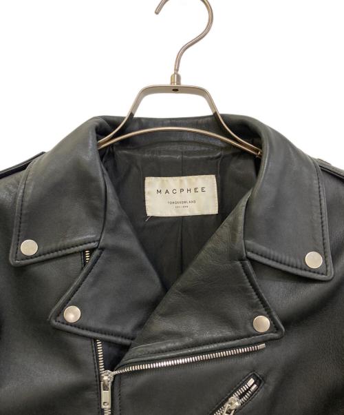 MACPHEE（マカフィー）MACPHEE (マカフィー) ラムレザーダブルライダースジャケット ブラック サイズ:36の古着・服飾アイテム
