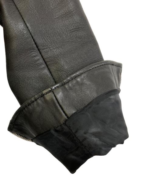 MACPHEE（マカフィー）MACPHEE (マカフィー) ラムレザーダブルライダースジャケット ブラック サイズ:36の古着・服飾アイテム