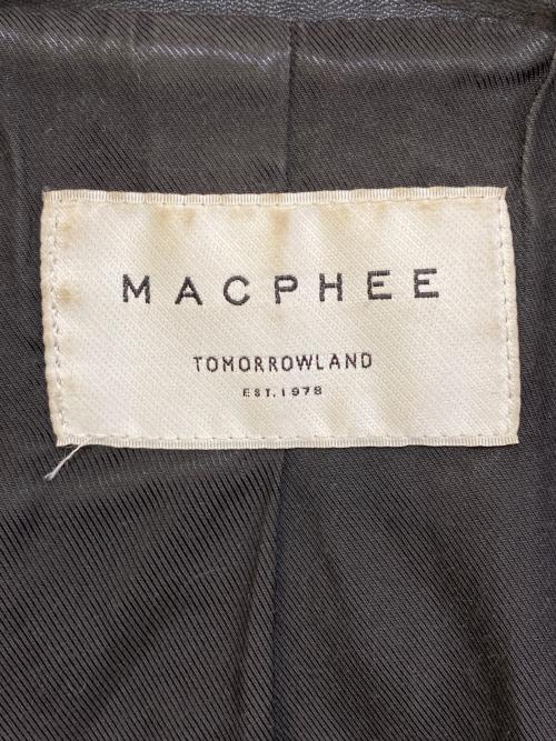MACPHEE（マカフィー）MACPHEE (マカフィー) ラムレザーダブルライダースジャケット ブラック サイズ:36の古着・服飾アイテム