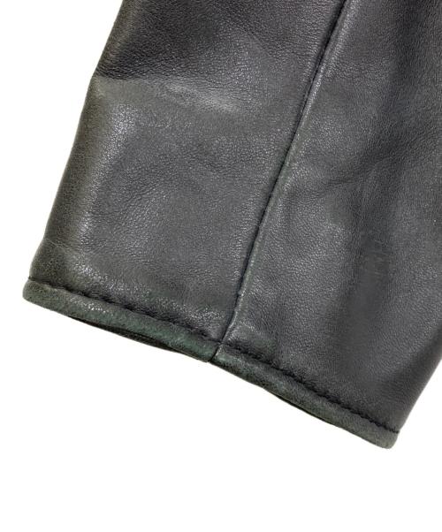 MACPHEE（マカフィー）MACPHEE (マカフィー) ラムレザーダブルライダースジャケット ブラック サイズ:36の古着・服飾アイテム
