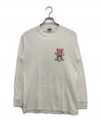 stussyステューシー）の古着「ロングスリーブカットソー」｜ホワイト