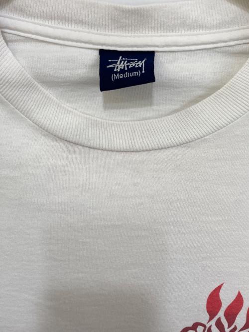 stussy（ステューシー）stussy (ステューシー) ロングスリーブカットソー ホワイト サイズ:Mの古着・服飾アイテム