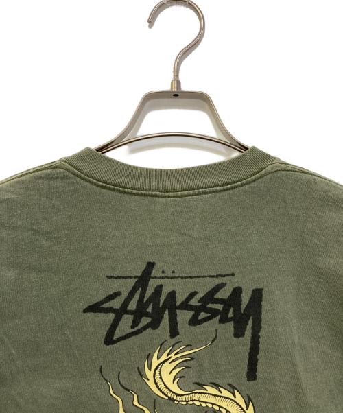 stussy（ステューシー）stussy (ステューシー) 80`s ドラゴンプリントTシャツ グリーン サイズ:Mの古着・服飾アイテム