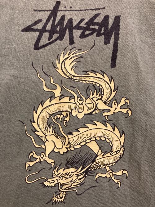 stussy（ステューシー）stussy (ステューシー) 80`s ドラゴンプリントTシャツ グリーン サイズ:Mの古着・服飾アイテム