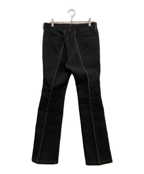 VEIN（ヴェイン）VEIN (ヴェイン) PE TRIPLE CLOTH FLARE TROUSERS ブラック サイズ:3の古着・服飾アイテム