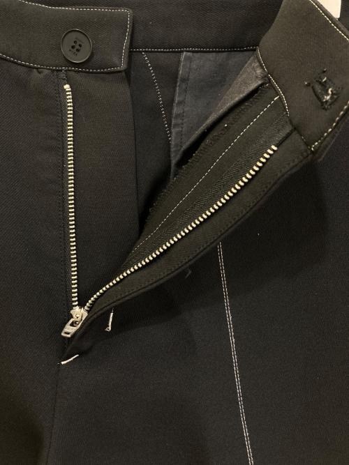 VEIN（ヴェイン）VEIN (ヴェイン) PE TRIPLE CLOTH FLARE TROUSERS ブラック サイズ:3の古着・服飾アイテム