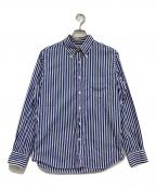 INDIVIDUALIZED SHIRTSインディビジュアライズドシャツ）の古着「ストライプBDシャツ」｜ブルー