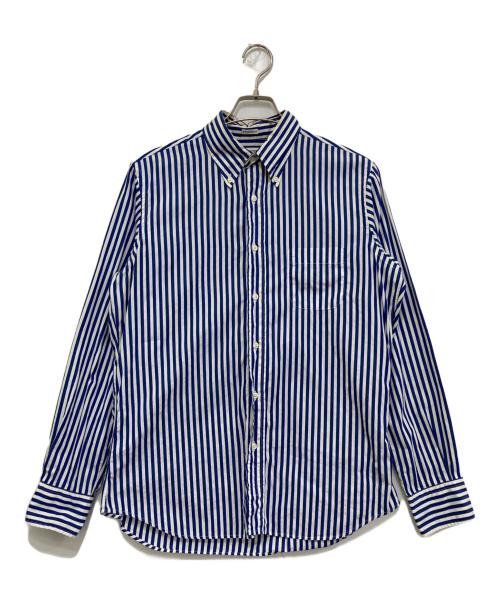 INDIVIDUALIZED SHIRTS（インディビジュアライズドシャツ）INDIVIDUALIZED SHIRTS (インディビジュアライズドシャツ) ストライプBDシャツ ブルー サイズ:15 1/2-33の古着・服飾アイテム