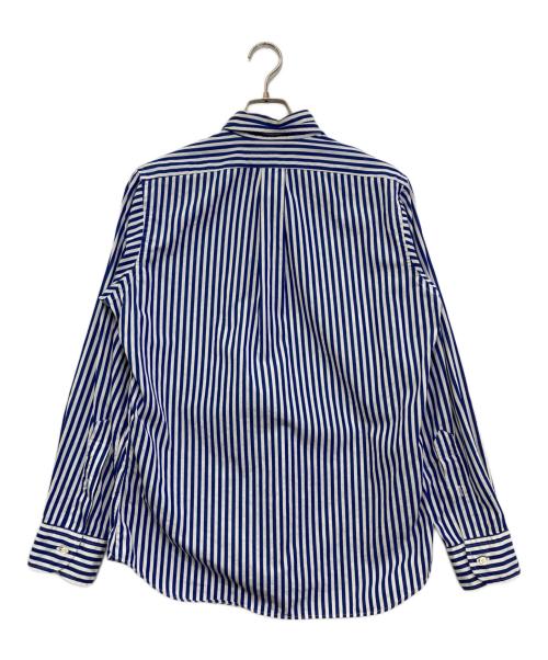 INDIVIDUALIZED SHIRTS（インディビジュアライズドシャツ）INDIVIDUALIZED SHIRTS (インディビジュアライズドシャツ) ストライプBDシャツ ブルー サイズ:15 1/2-33の古着・服飾アイテム