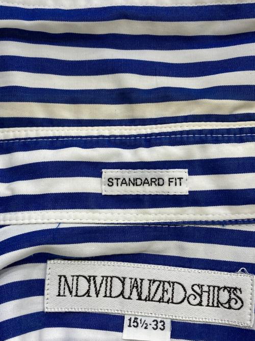 INDIVIDUALIZED SHIRTS（インディビジュアライズドシャツ）INDIVIDUALIZED SHIRTS (インディビジュアライズドシャツ) ストライプBDシャツ ブルー サイズ:15 1/2-33の古着・服飾アイテム