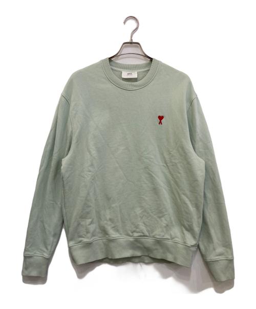 AMI Alexandre Mattiussi（アミアレクサンドルマテュッシ）AMI Alexandre Mattiussi (アミアレクサンドルマテュッシ) Ami de Coeur スウェットシャツ　USW001-730 グリーン サイズ:Lの古着・服飾アイテム