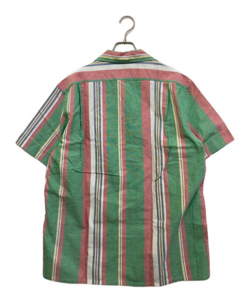 POLO RALPH LAUREN（ポロ・ラルフローレン）POLO RALPH LAUREN (ポロ・ラルフローレン) オープンカラーストライプシャツ グリーン サイズ:L 未使用品の古着・服飾アイテム