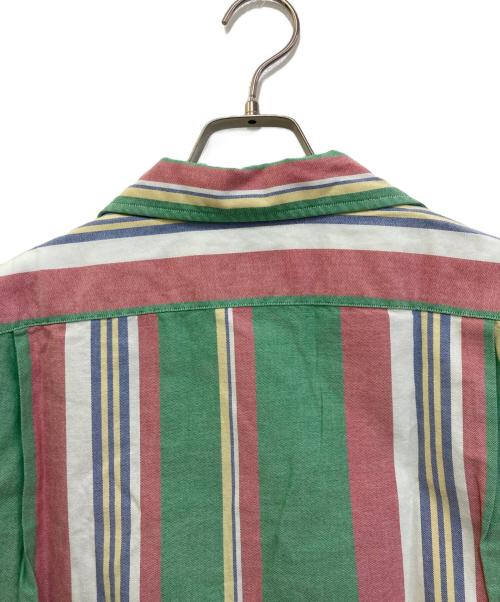 POLO RALPH LAUREN（ポロ・ラルフローレン）POLO RALPH LAUREN (ポロ・ラルフローレン) オープンカラーストライプシャツ グリーン サイズ:L 未使用品の古着・服飾アイテム