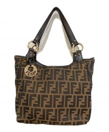 FENDI（フェンディ）の古着「ズッカ柄 トートバッグ　8BH156」｜ブラウン